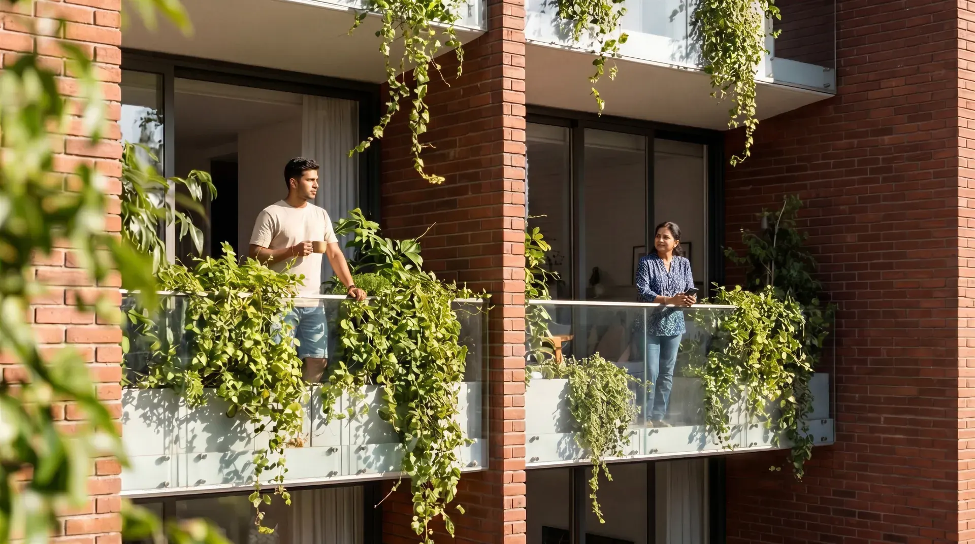 Brickline Residences street-facing residential and commercial frontage
