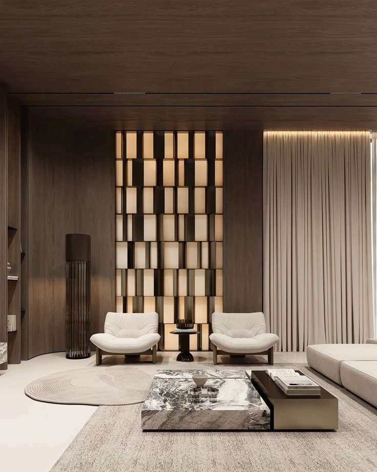 Elegant luxury interior design living room by The Dimensions